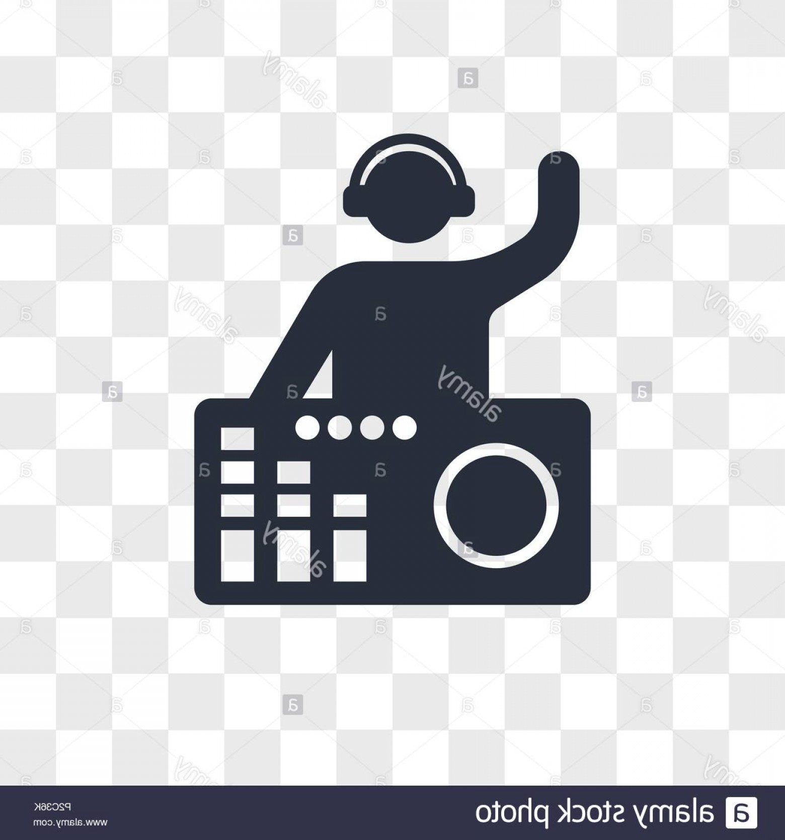 1560x1668 Dj Mixing Music Vector Icon Isolated On Transparent Background Dj