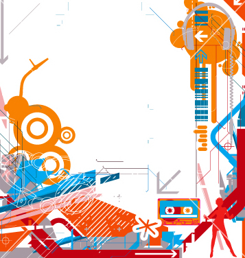 357x376 Free Abstract Dj Music Background Vector Free Vector Download