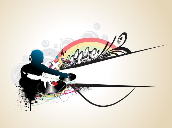 600x446 Dj Man With Fashion Music Background Vector Free Download
