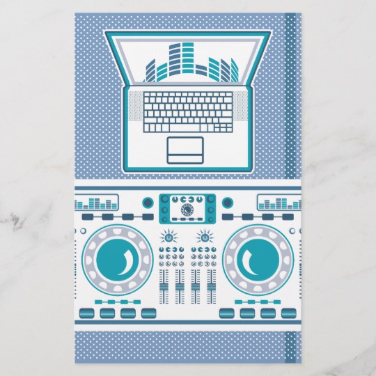 540x540 Turntable With Laptop Dj Equipment Vector