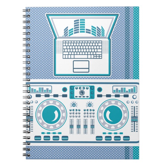 540x540 Turntable With Laptop Dj Equipment Vector Notebook