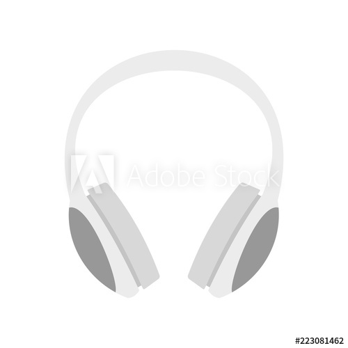 500x500 Dj Headphones Icon Flat Illustration Of Dj Headphones Vector Icon