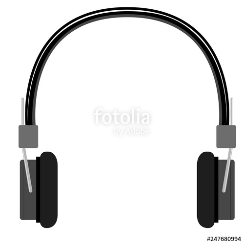 500x500 Isolated Dj Headphones Image Vector Illustration Design Stock