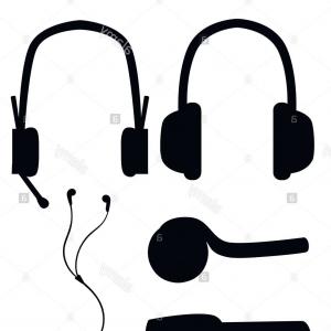 300x300 Large Dj Headphones Vector Clipart Soidergi