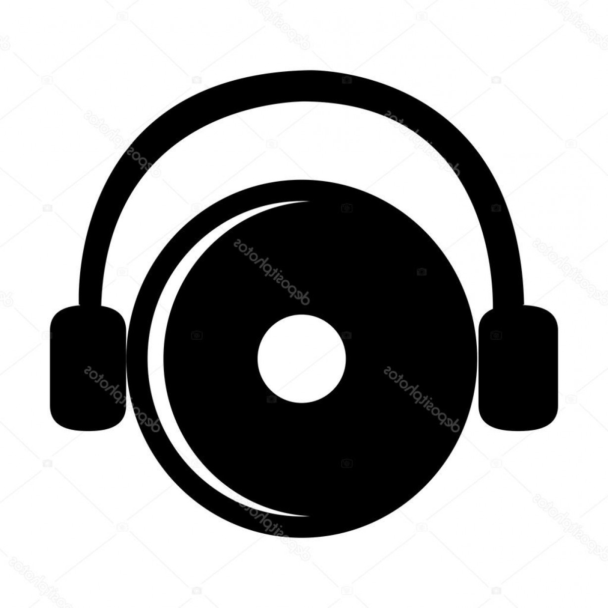 1228x1228 Stock Illustration Black Dj Disco And Headphonesvector Hoodamathrun