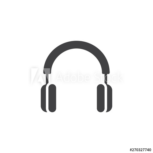 500x500 Wireless Headphones Vector Icon Filled Flat Sign For Mobile