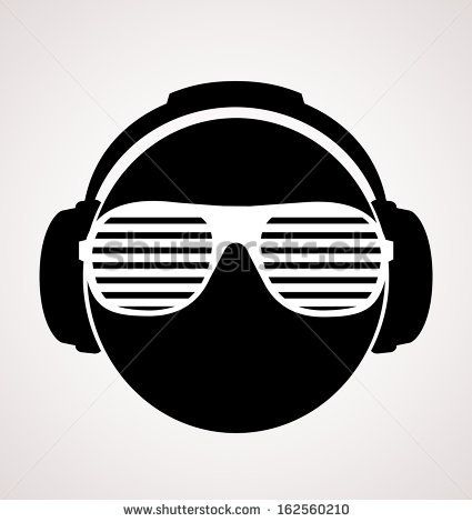 425x470 Men Dj In Headphone Vector Print Illustration Shutterstock