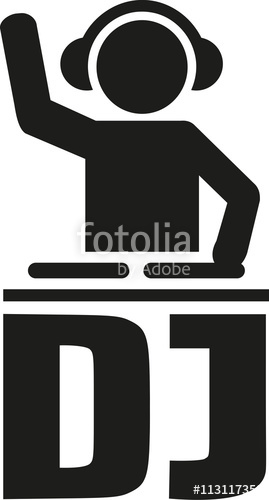 269x500 Dj Icon With Dj Letters Stock Image And Royalty Free Vector