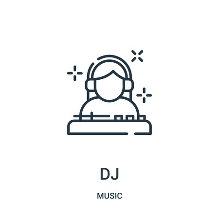 450x450 Dj Icon Vector From Music Collection Thin Line Dj Outline Icon