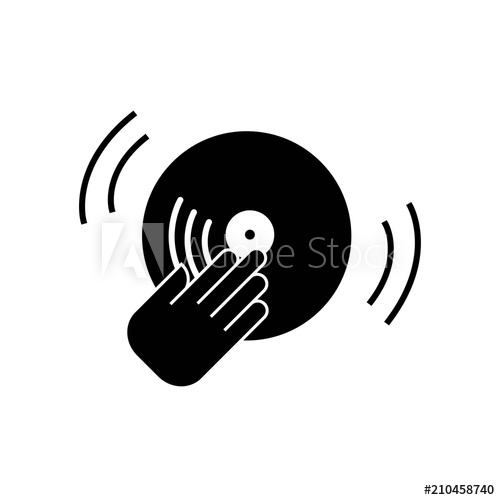 500x500 Dj Icon Vector Icon Simple Element Illustration Dj Symbol Design