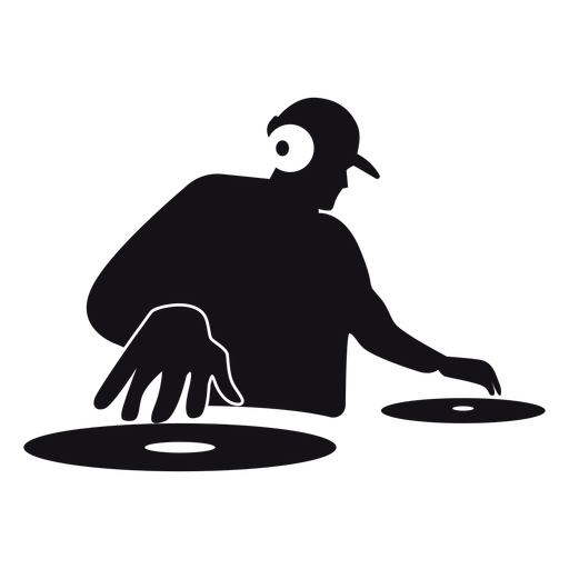 512x512 Dj Cartoon Silhouette