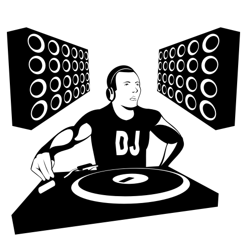500x500 Free Vectors Silhouette Dj Boy With Speakers Free Vector