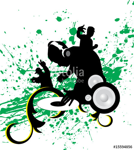 448x500 Silhouette Dj Stock Image And Royalty Free Vector