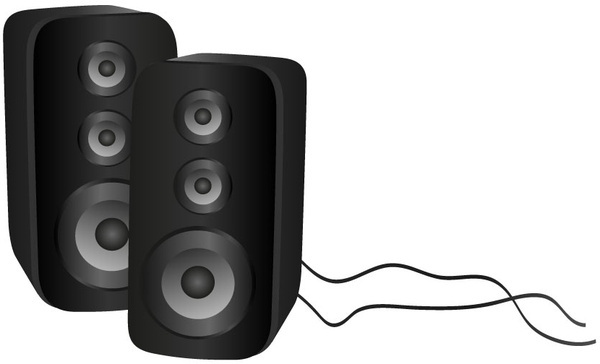 600x364 Music Dj Speakers Free Vector Download