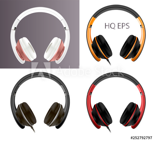 500x460 Realistic High Quality Modern Headset Wired Or Wireless Digital