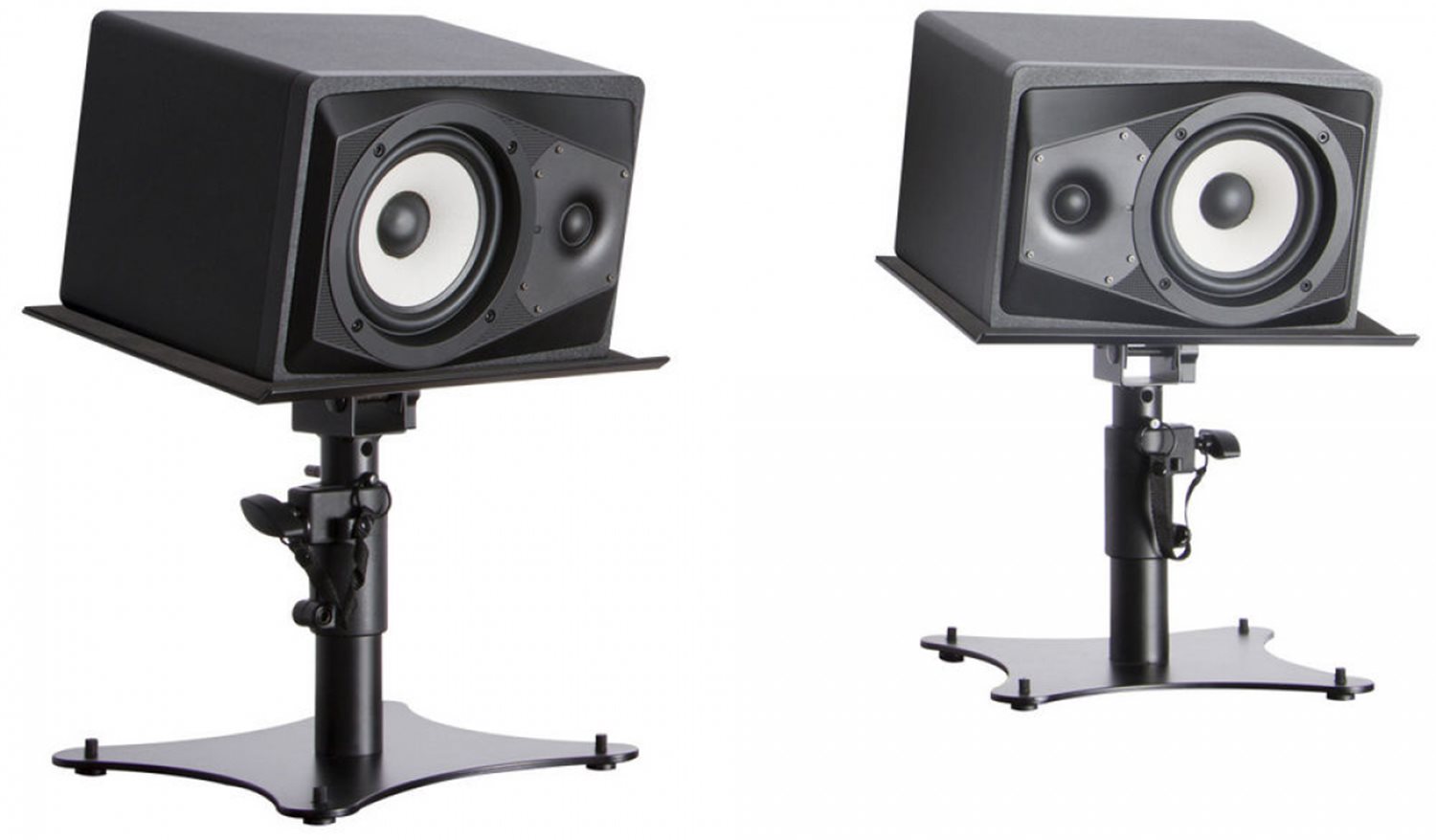 1500x878 Speaker Stands Monitor Speaker Stands White Audio Mass Gold Dj