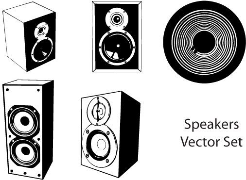 506x371 Speakers Vector Set Free Vector In Adobe Illustrator