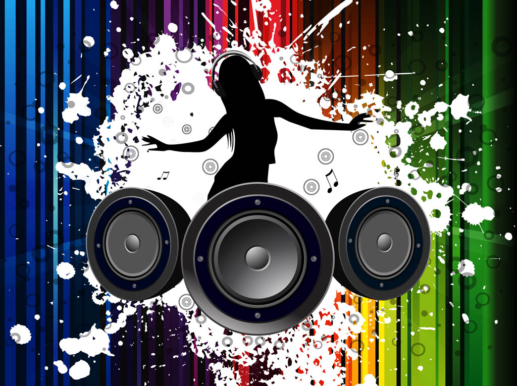 1024x765 Vector Girl Dj Vector Art Graphics