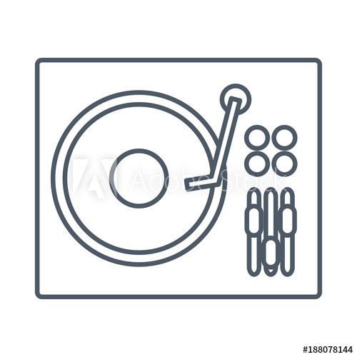 500x500 Dj Turntable Symbol Icon Vector Illustration Graphic Design