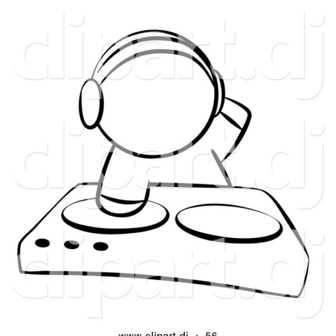 680x680 Dj Turntable Line Art Free Clip Art, Turn Tables Design Drawing