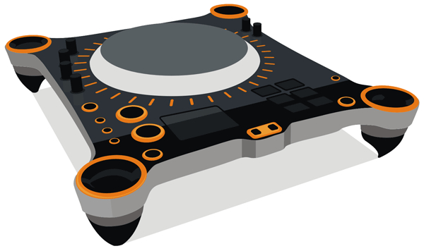 600x356 Dj Turntable Vector Art