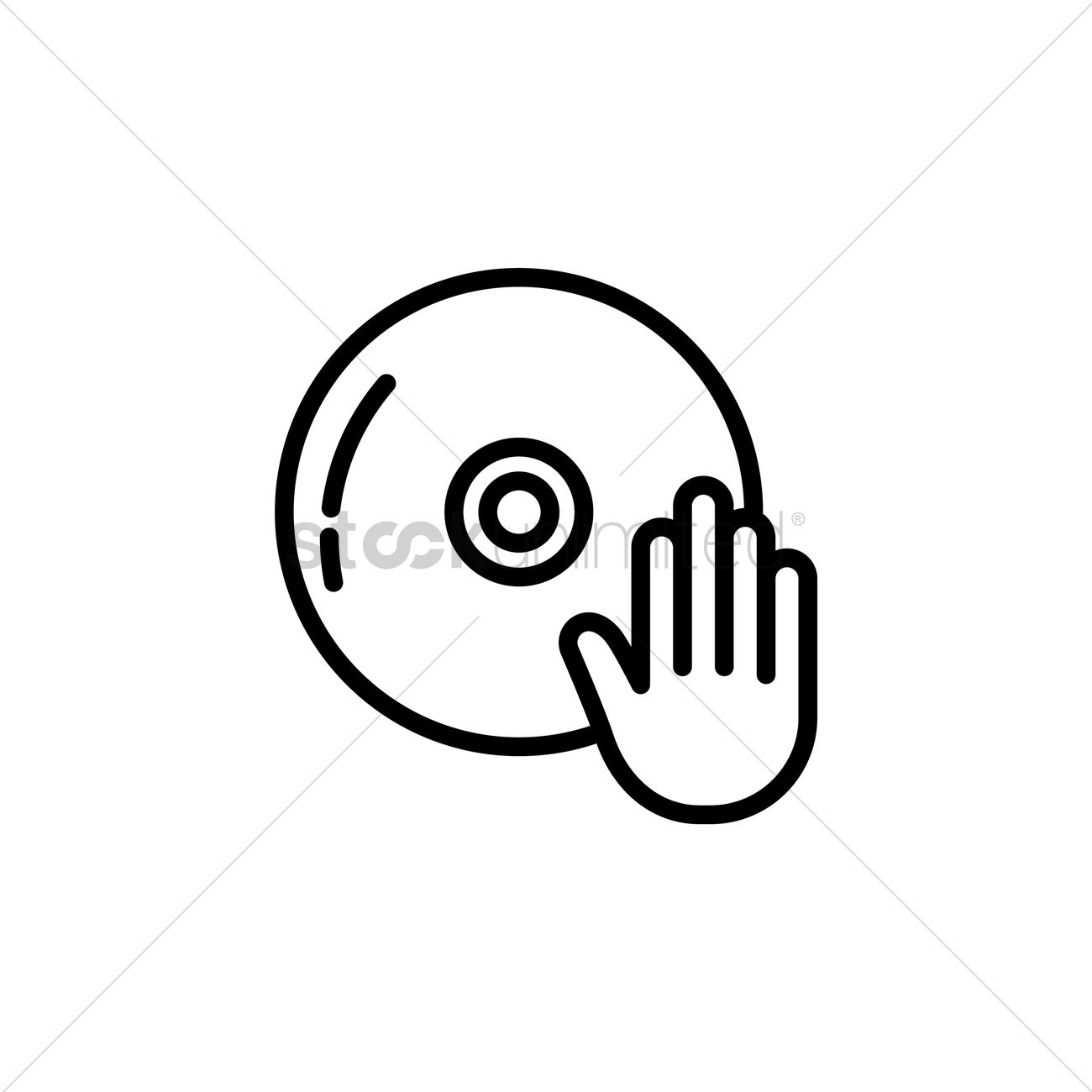 1300x1300 Dj Turntable Vector Image