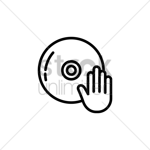 600x600 Dj Turntable Vector Image