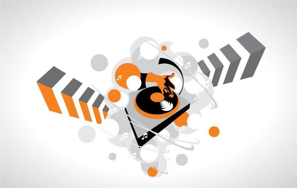 600x380 Abstract Dj Turntable