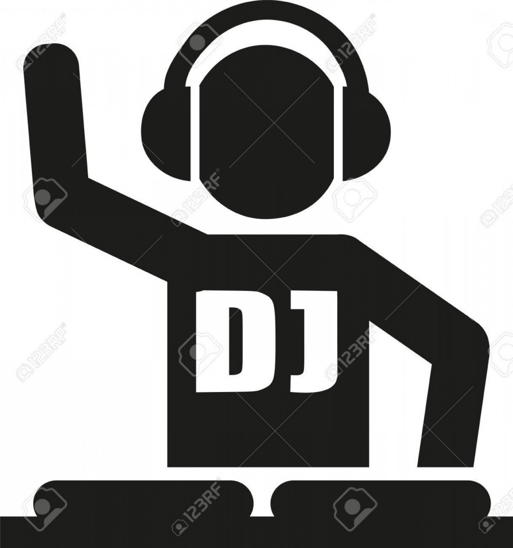 1752x1872 Photostock Vector Dj Icon With Turntables Soidergi