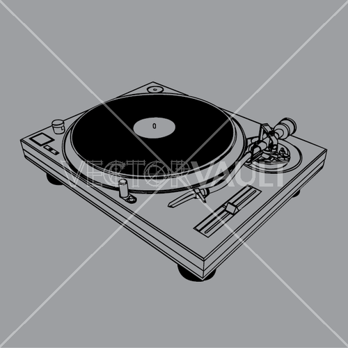 500x500 Buy Vector Dj Turntable Illustration Royalty Free Vectors