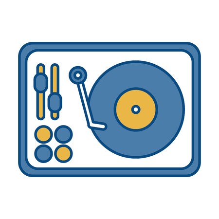 450x450 Dj Turntable Icon Over White Background Vector Illustration