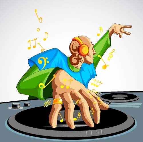 500x496 Funny Music Dj Vector Illustration Free Vector In Encapsulated