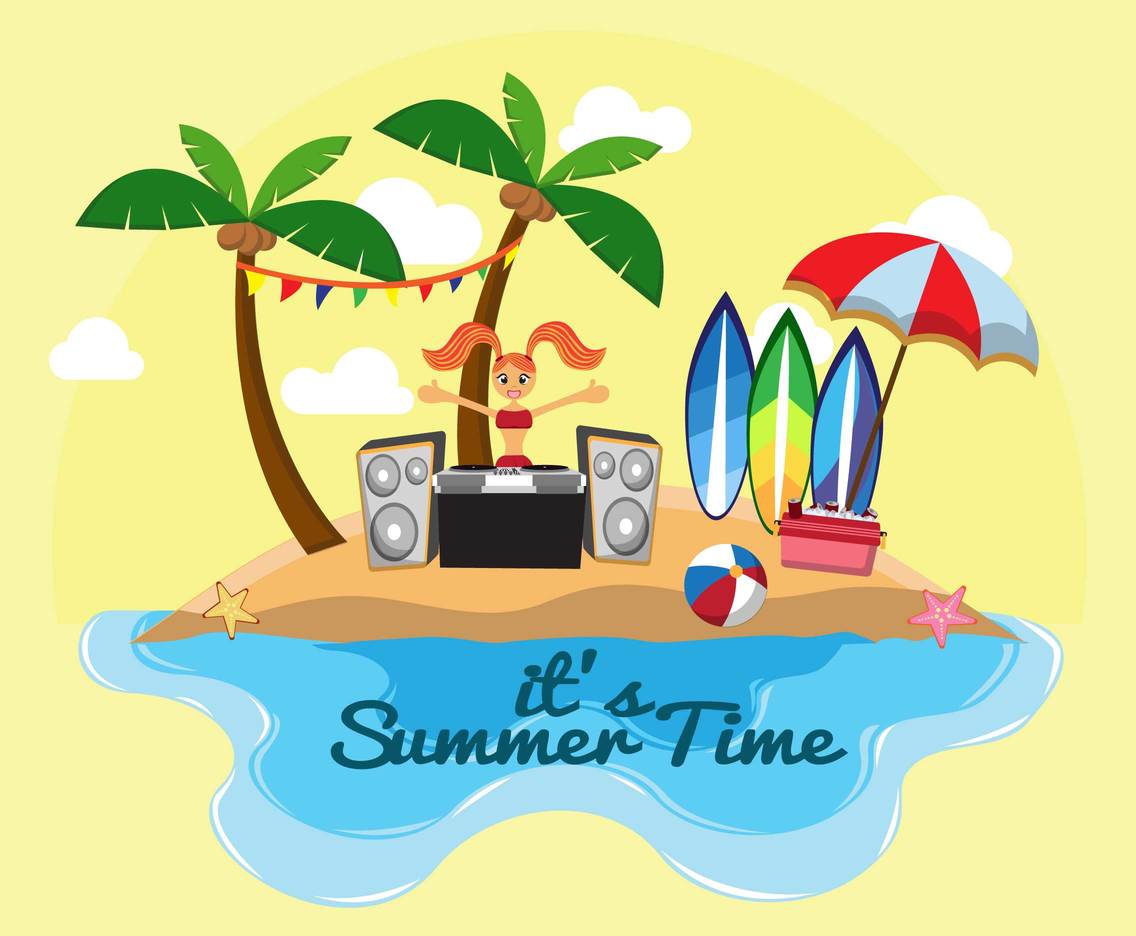 1136x936 Summer Party Dj Vector Vector Art Graphics