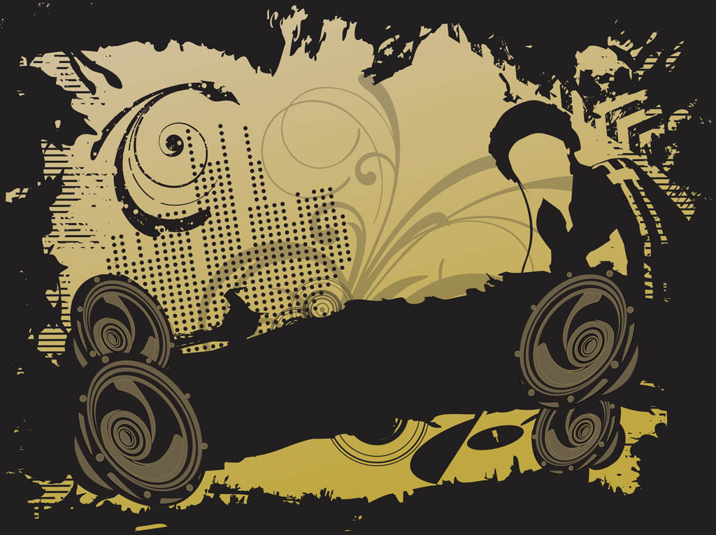 1024x765 Dj Party Vector Vector Art Graphics