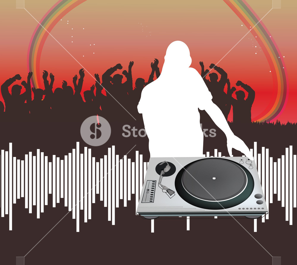 1000x891 Dj Vector Royalty Free Stock Image