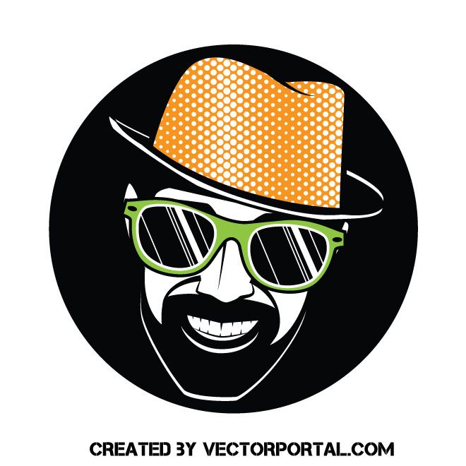 660x660 Face Of A Dj Vector Image People Free Vector Image Free Vector