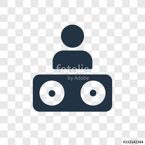 500x500 Dj Vector Icon Isolated On Transparent Background, Dj Transparency
