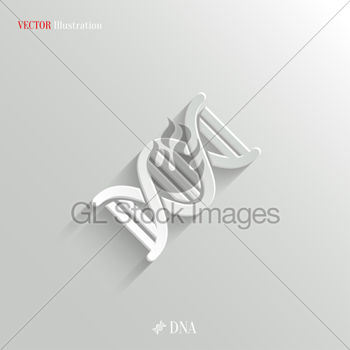 500x500 Dna Icon Vector White App Button Gl Stock Images