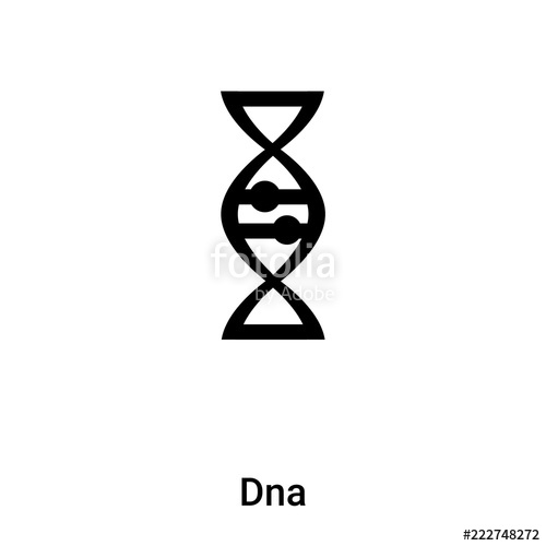 500x500 Dna Icon Vector Isolated On White Background, Logo Concept Of Dna