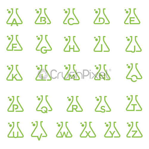 500x500 Initial A Z Molecular Dna Logo Design Template Vector Illustration