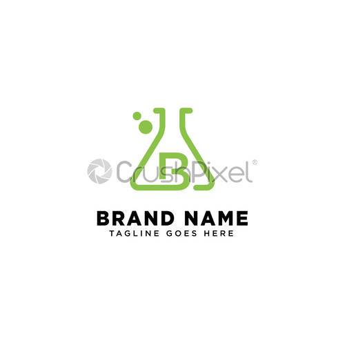 500x500 Initial B Molecular Dna Logo Design Template Vector Illustration
