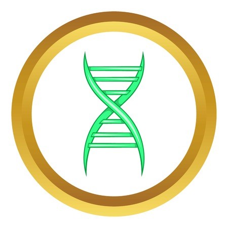 Dna Strand Vector Icon In Golden Circle, Cartoon Style Isolated 450x450 Dna Strand Vector Icon In Golden Circle, Cartoon Style Isolated