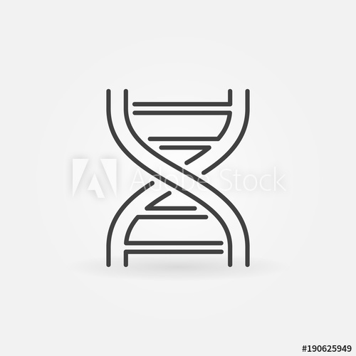 500x500 Double Helix Minimal Icon Vector Dna Symbol