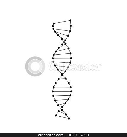 428x464 Pictogram Of Dna Symbol Isolated Stock Vector
