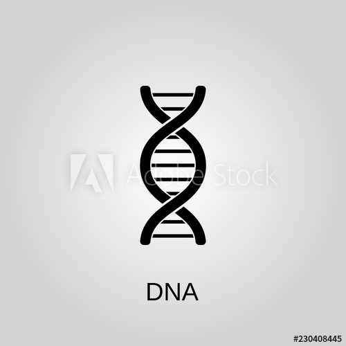 500x500 Dna Icon Dna Symbol Flat Design Stock