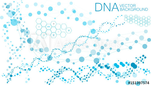 500x285 Science, Dna Chromosome Flat Icon Abstract Background Illustrator
