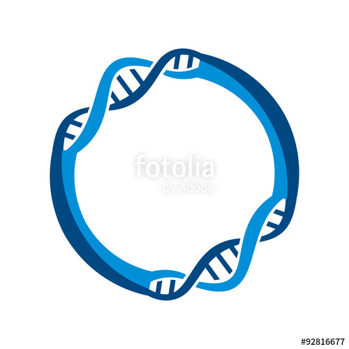 500x500 Blue Dna Chain Logo Illustration Stock Image And Royalty Free
