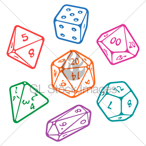 500x500 Vector Set Of Board Game Dices Gl Stock Images