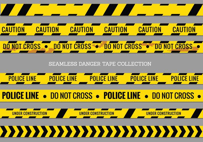 700x490 Danger Tapes, Police Line And Do Not Cross Seamless Vector