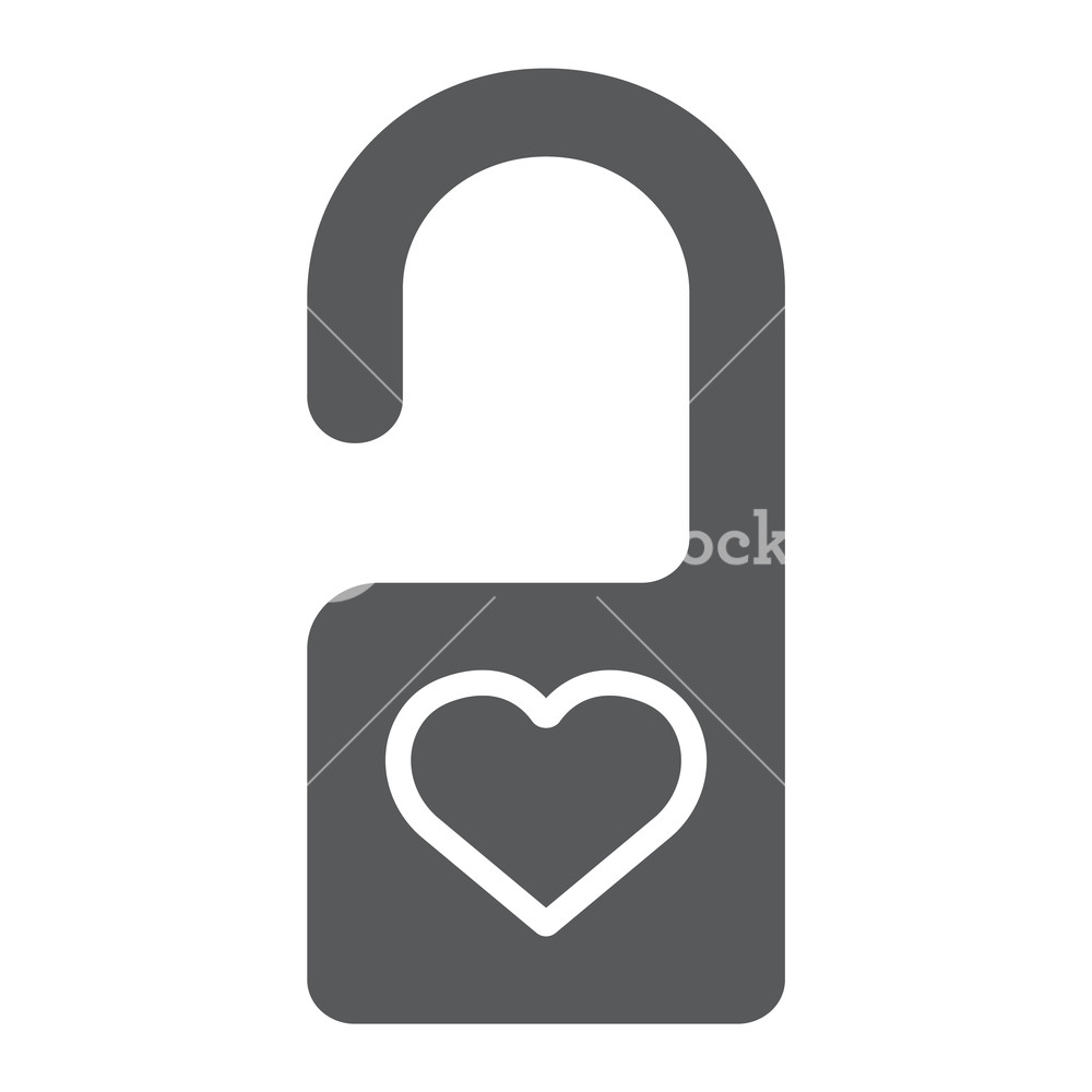 1000x1000 Do Not Disturb Glyph Icon, Privacy And Tag, Door Hanger Sign